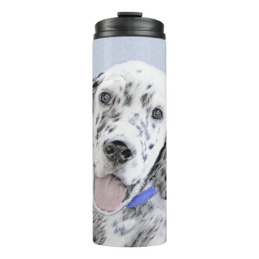 Engelse Setter Blue Belton schilder Dog Art Thermosbeker (Voorkant)