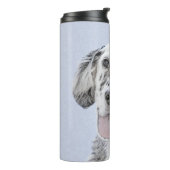 Engelse Setter Blue Belton schilder Dog Art Thermosbeker (Gedraaid links)