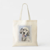 Engelse Setter Blue Belton schilder Dog Art Tote Bag (Achterkant)