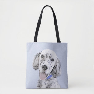 Engelse Setter Blue Belton schilder Dog Art Tote Bag