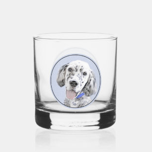 Engelse Setter Blue Belton schilder Dog Art Whisky Glas