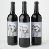 Engelse Setter Blue Belton schilder Dog Art Wijn Etiket (Flessen)