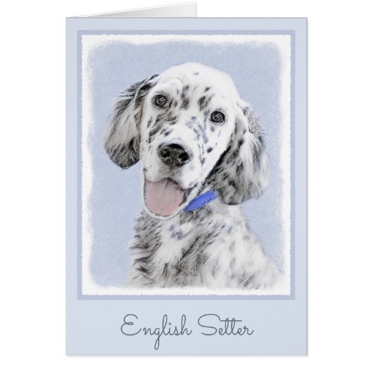 Engelse Setter Blue Belton Schilderij Hond Kunst (Voorkant)