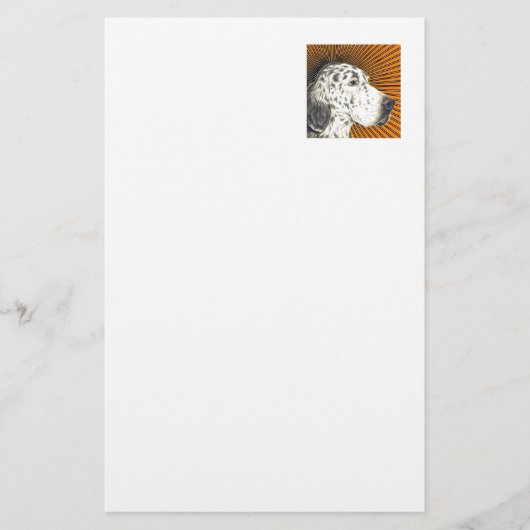 Engelse Setter Briefpapier (Voorkant)