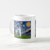 Engelse Setter (BW) - Starry Night Koffiemok (Voorkant links)
