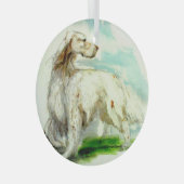 Engelse Setter by Hevener Glass Ornament (Voorkant Rechts)
