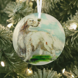 Engelse Setter by Hevener Glass Ornament