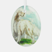 Engelse Setter by Hevener Glass Ornament (Voorkant links)