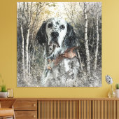 Engelse Setter Canvas Afdruk (Insitu (Woonkamer))