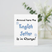 Engelse Setter Charge Briefkaart (Staand voorkant)
