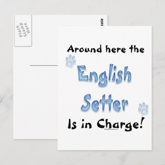 Engelse Setter Charge Briefkaart (Voorkant / Achterkant)
