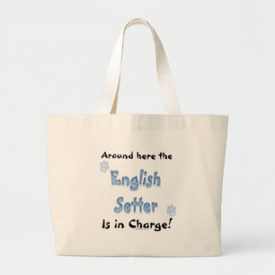 Engelse Setter Charge Grote Tote Bag