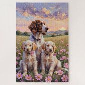 Engelse Setter Cosmos Weide Kunst Legpuzzel (Verticaal)