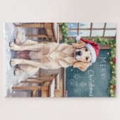 Engelse Setter Cozy Klaslokaal Leraar Kerstman Legpuzzel (Horizontaal)