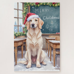 Engelse Setter Cozy Klaslokaal Leraar Kerstman Legpuzzel