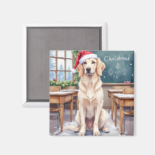 Engelse Setter Cozy Klaslokaal Leraar Kerstman Magneet