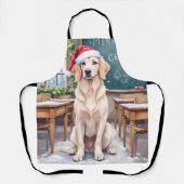 Engelse Setter Cozy Klaslokaal Leraar Kerstman Schort (Voorkant)