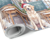 Engelse Setter Cozy Klaslokaal Leraar Sinterklaas Cadeaupapier (Rol Hoek)
