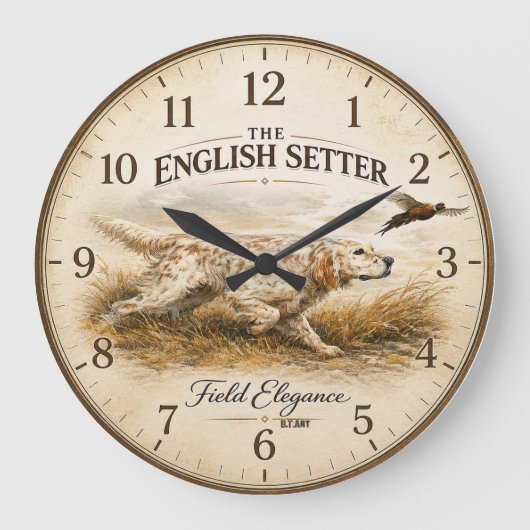 ENGELSE SETTER, De Kunst van de Jacht Grote Klok (Voorkant)