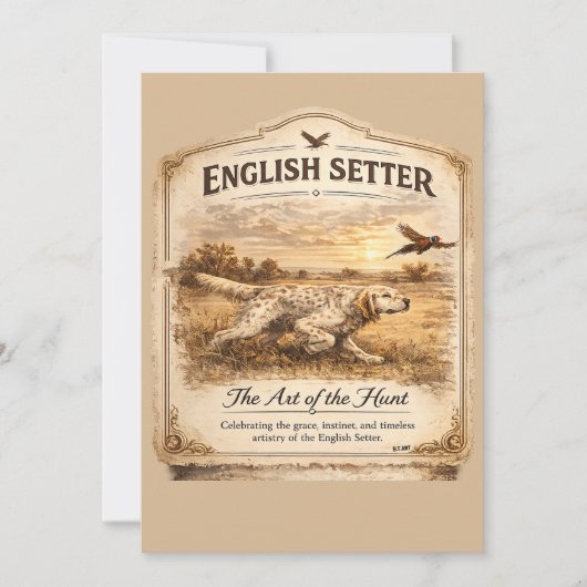 ENGELSE SETTER, De Kunst van de Jacht Kaart (Voorkant)