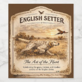 ENGELSE SETTER, De Kunst van de Jacht Wijn Etiket (Enkel label)