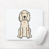 Engelse Setter Dog Cartoon Muismat (Met muis)