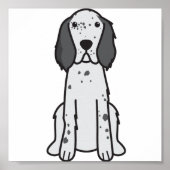 Engelse Setter Dog Cartoon Poster (Voorkant)