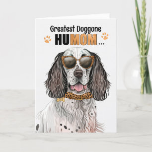 Engelse Setter Dog Greatest HuMOM Moederdag Feestdagen Kaart