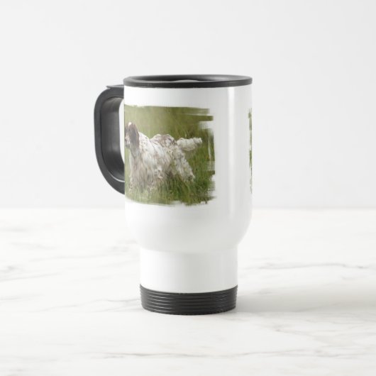 Engelse Setter Dog Plastic Travel Mug Reisbeker (Voorkant links)