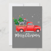 Engelse Setter Dog Riding Red Vrauck Kerstmis Kaart (Voorkant)