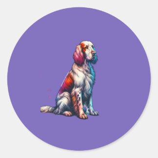 Engelse Setter Dog Ronde Sticker