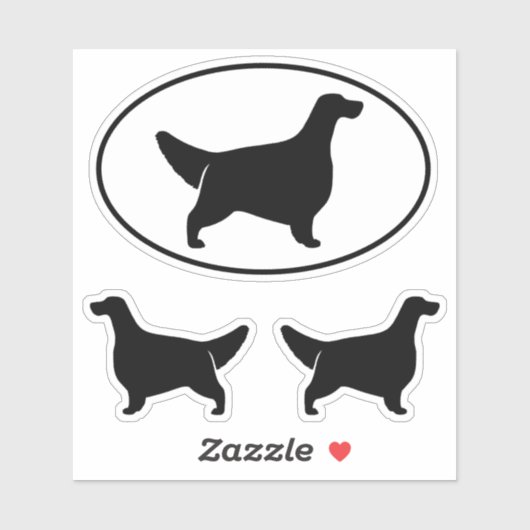 Engelse Setter Dog Silhouettes Vinyl Sticker Set (Vel)