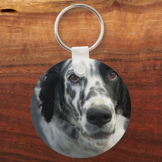 Engelse Setter Dog Sleutelhanger (Voorkant)