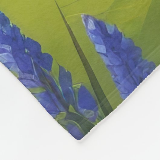 Engelse Setter Dog Spring Flowers Painting Fleece Deken (Hoek)