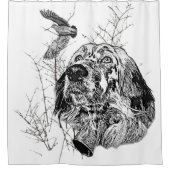 Engelse Setter Douchegordijn (Voorkant)