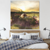 Engelse Setter, fazantjacht Canvas Afdruk (Insitu (Slaapkamer))