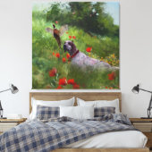 Engelse Setter, fazantjacht Canvas Afdruk (Insitu (Slaapkamer))