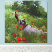 Engelse Setter, fazantjacht Canvas Afdruk (Insitu (Houten vloer))