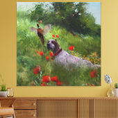 Engelse Setter, fazantjacht Canvas Afdruk (Insitu (Woonkamer))