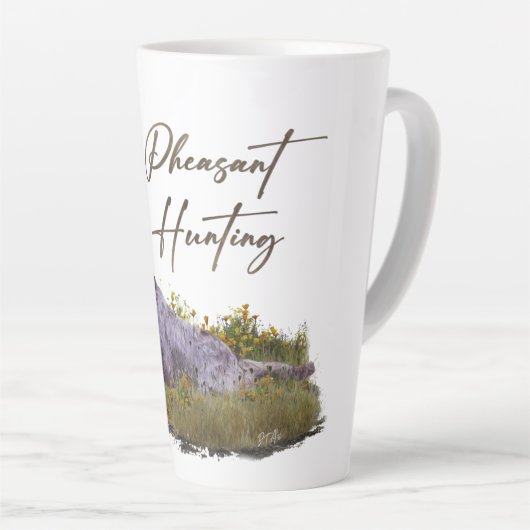 Engelse Setter, fazantjacht Latte Mok (Rechterhoek)