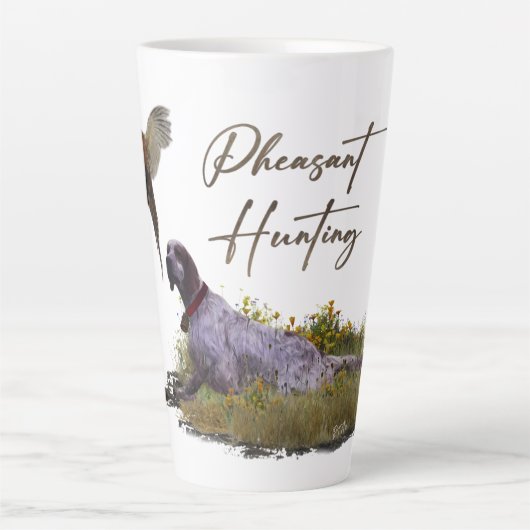 Engelse Setter, fazantjacht Latte Mok (Voorkant)