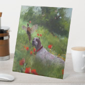 Engelse Setter, fazantjacht Reclamebord Met Voetstuk (Insitu)