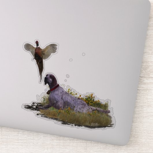 Engelse Setter, fazantjacht Sticker (Detail)