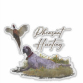 Engelse Setter, fazantjacht Sticker (Voorkant)