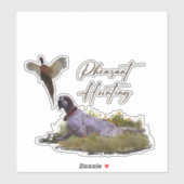 Engelse Setter, fazantjacht Sticker (Vel)