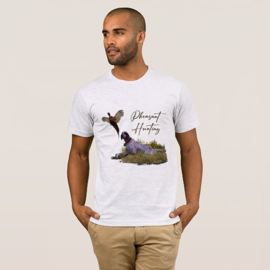 Engelse Setter, fazantjacht T-shirt (Voorkant volledig)