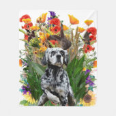 Engelse Setter Fleece Blanket Deken (Voorkant)