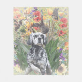 Engelse Setter Fleece Deken (Voorkant)