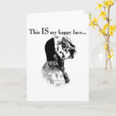 Engelse Setter Gelukkig Gezicht Kaart (Gele Bloem)