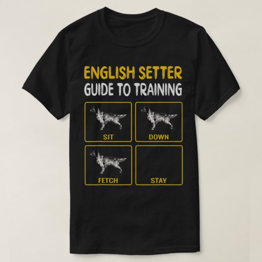 Engelse Setter Guide to training Dog Obedience T-shirt (Design voorkant)